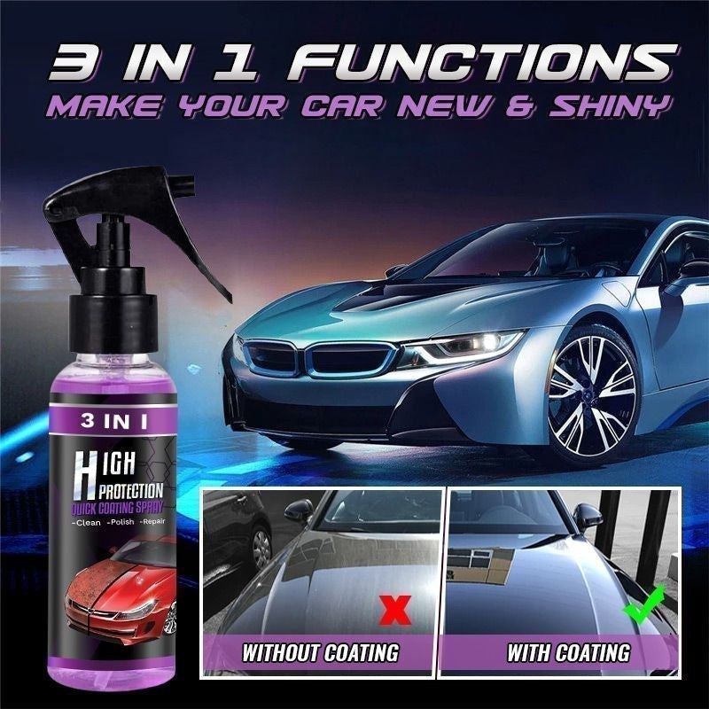 🔥Limited Time Discount❗❗⏰3-IN-1 High Protection Fast Car Coating Spray
