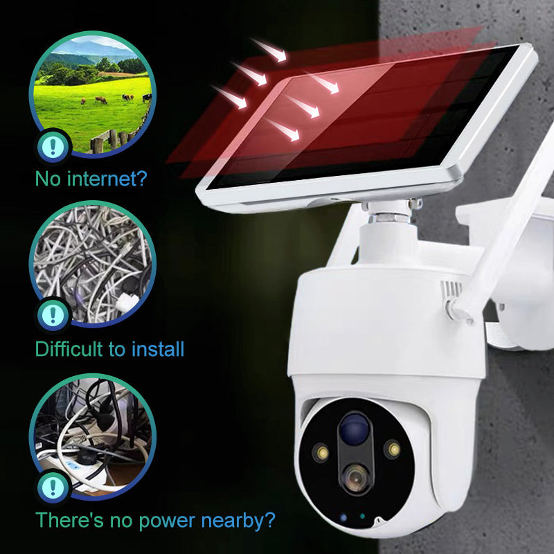✈️Free shipping📦360-degree Solar Surveillance Camera with Full Color Night Vision